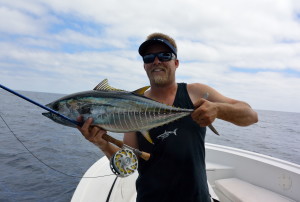 Dave Trimble with yellowfin tuna