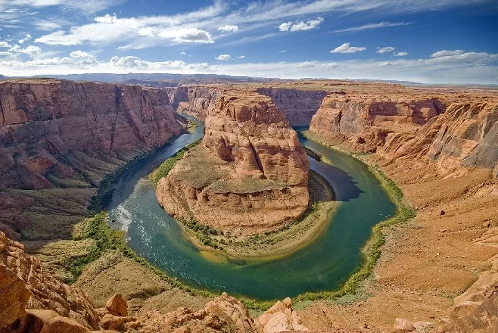 Aerial view of Horseshoe Bend on the Colorado River