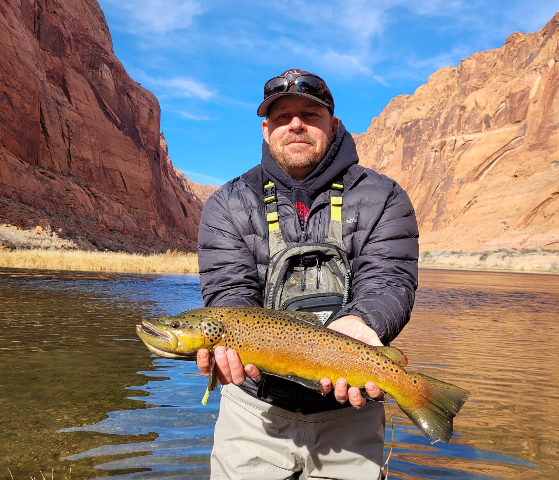 Guide Dave on the Colorado River with clients