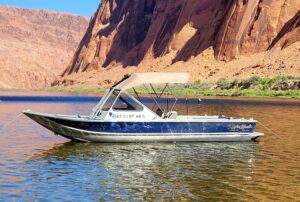 Custom Koffler jet boat on the Colorado River