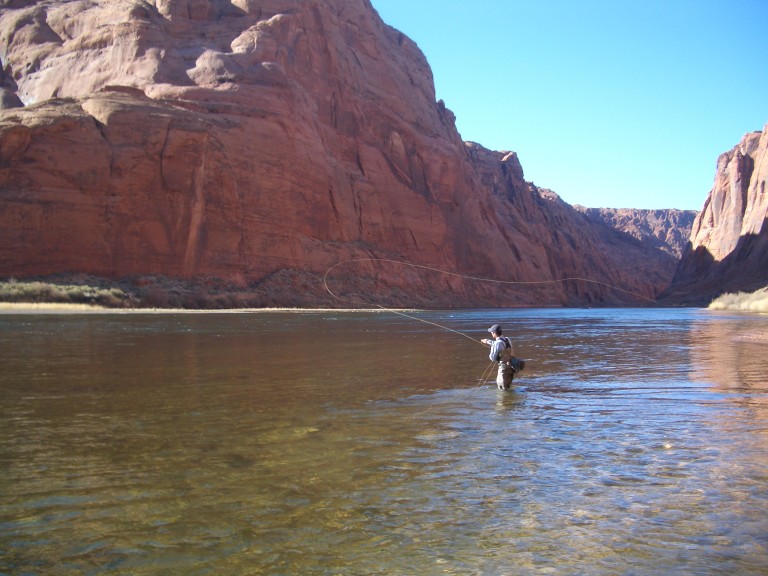 Horseshoe bend Kayak shuttles Lees Ferry fishing guides trout fly